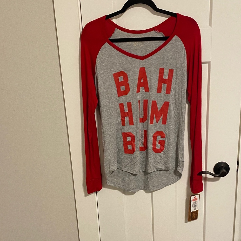 Original Retro Brand Red and Gray Long Sleeve Tee